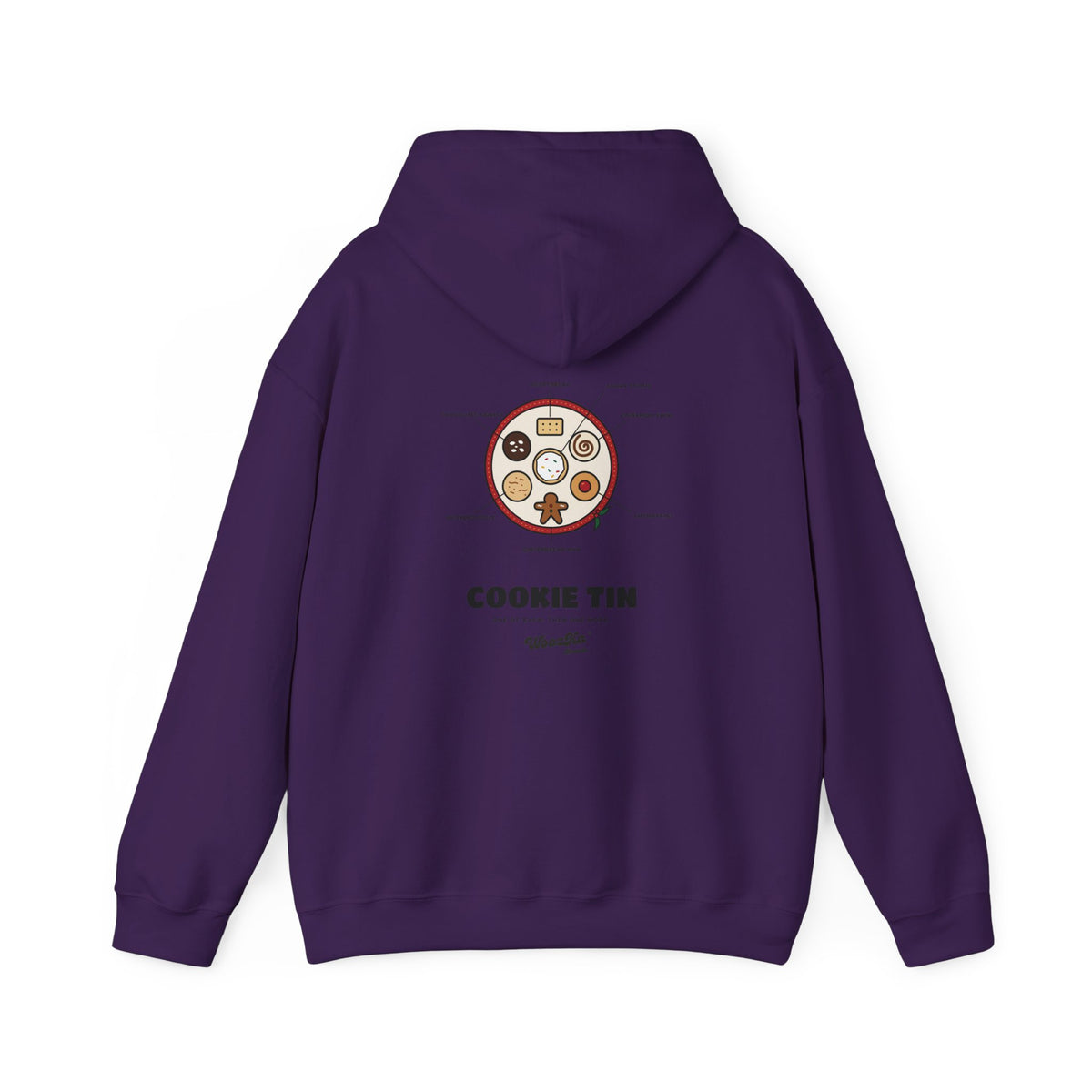 WoozKa Brands Christmas Cookie Hoodie, Holiday Baking Back Print
