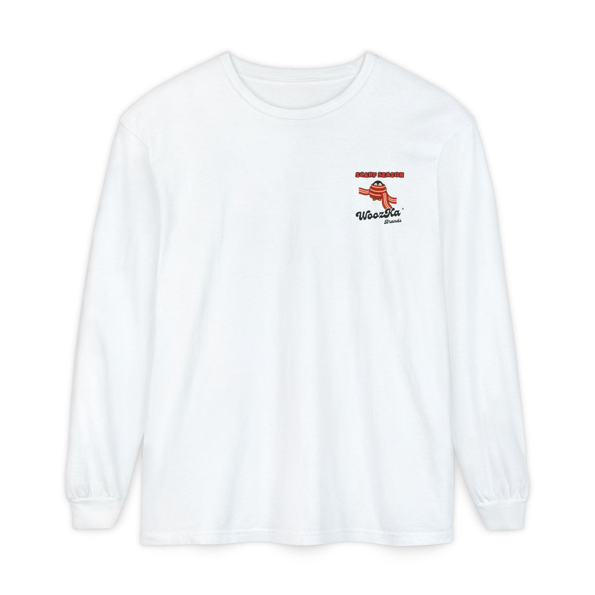 WoozKa Brands Cute Penguin Winter Long Sleeve Tee, Funny Long Back Print
