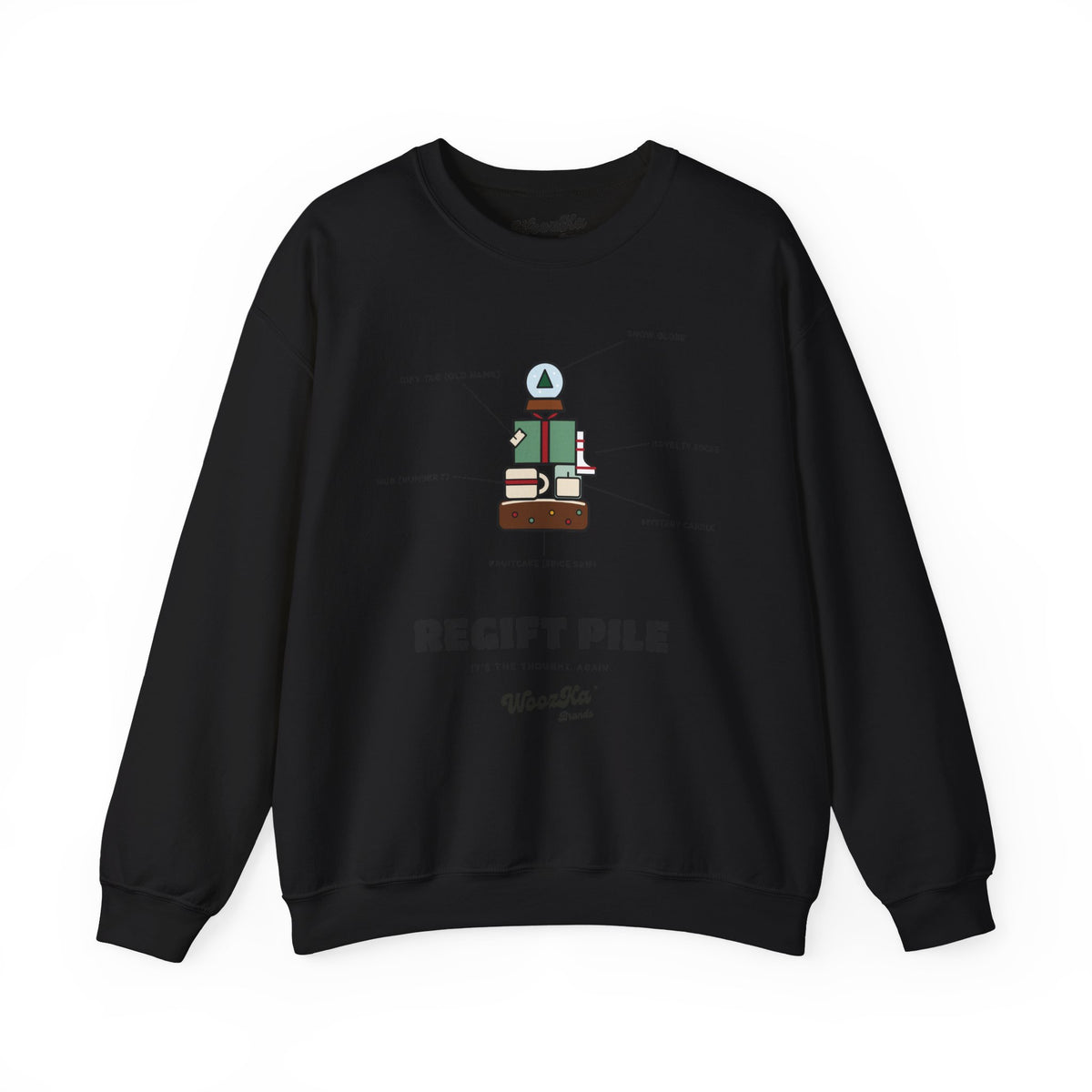 WoozKa Brands Funny Christmas Sweatshirt, Regift Office Party Front Print
