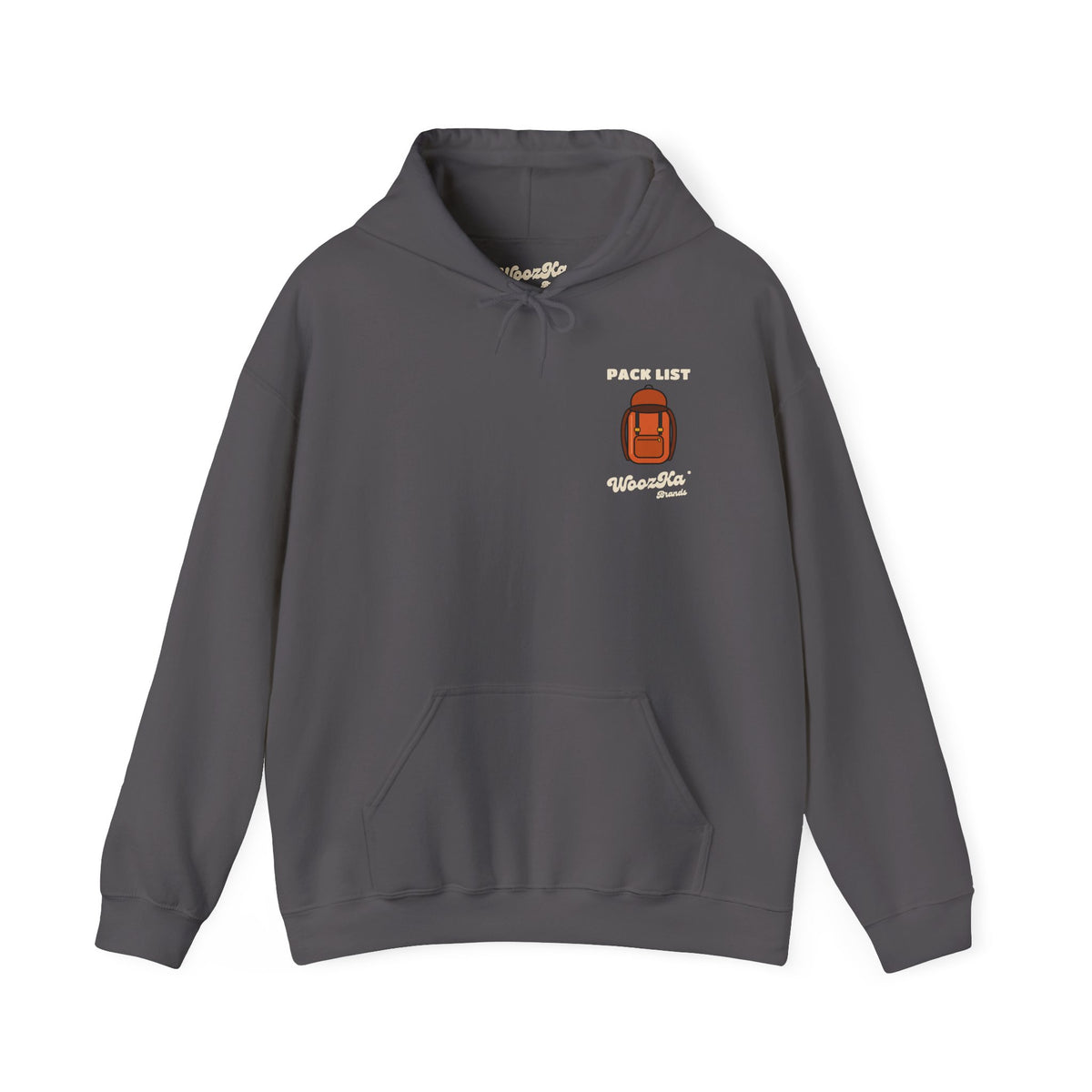 WoozKa Brands Hiking Hoodie, Backpacking Gear List Back Print