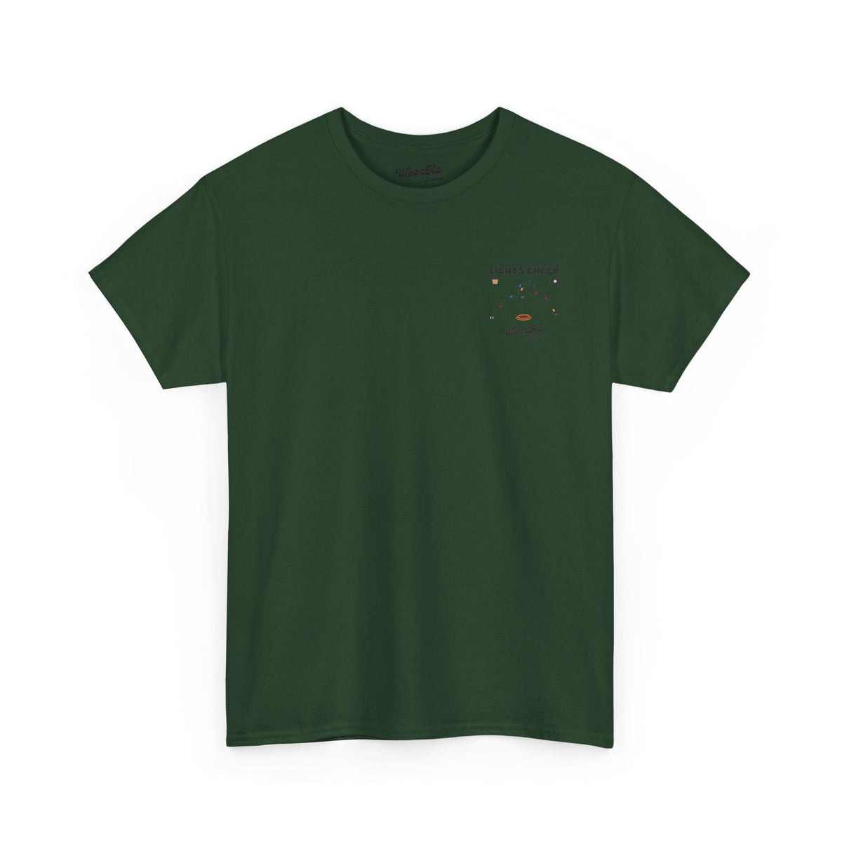 WoozKa Brands Christmas Lights T-Shirt, Funny Holiday Decorating Back Print