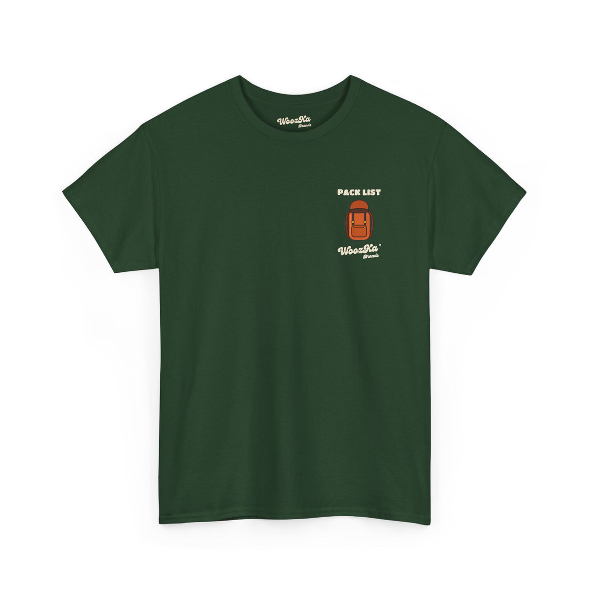 WoozKa Brands Hiking T-Shirt, Backpacking Gear List Back Print