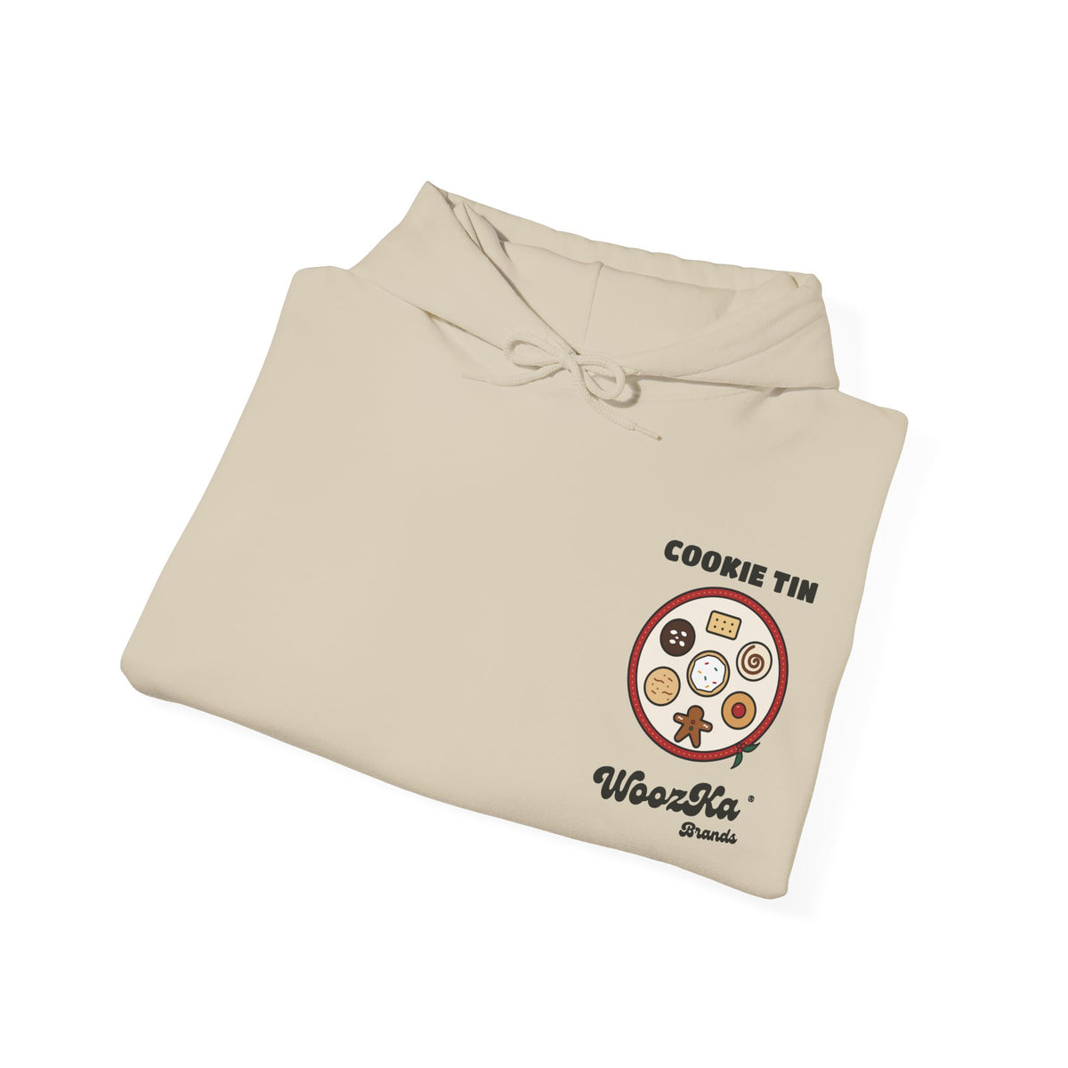 WoozKa Brands Christmas Cookie Hoodie, Holiday Baking Wide Back Print