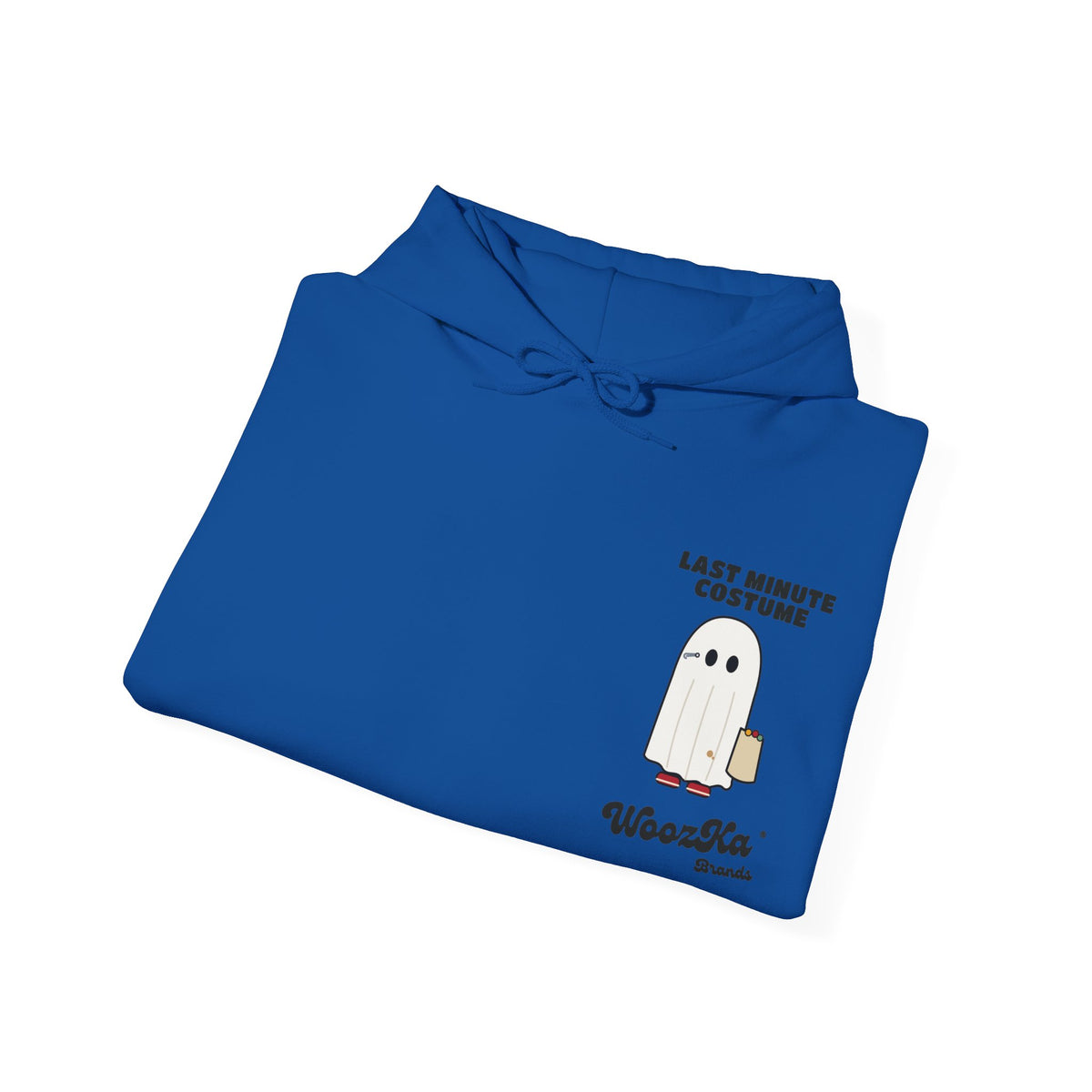 WoozKa Brands Lazy Halloween Costume Hoodie, Funny Ghost Wide Back Print