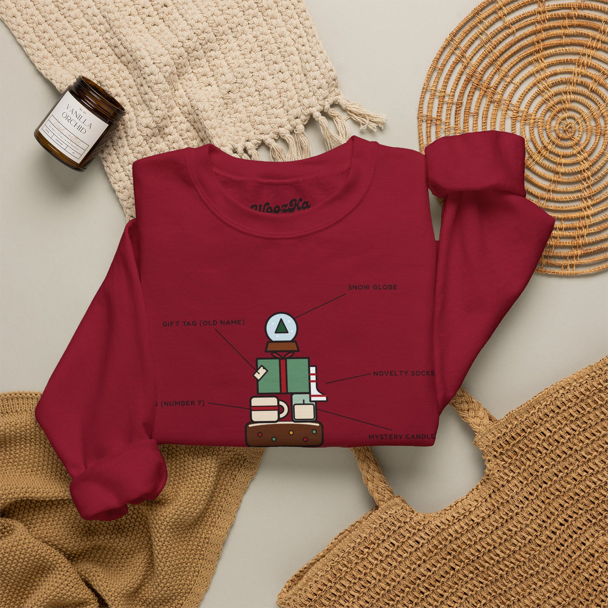 WoozKa Brands Funny Christmas Sweatshirt, Regift Office Party Front Print