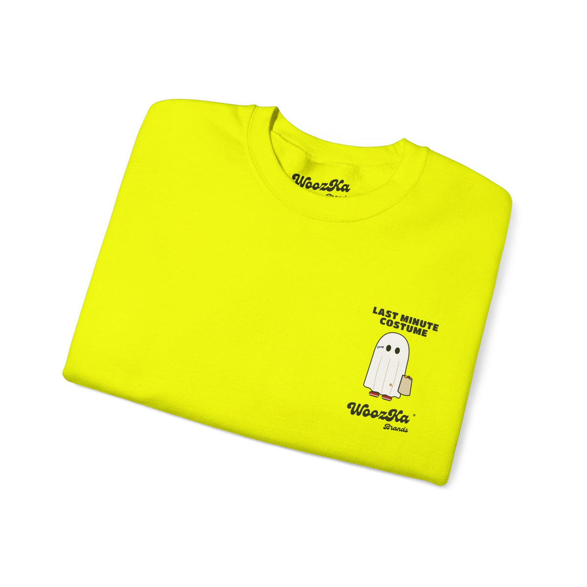 WoozKa Brands Lazy Halloween Costume Sweatshirt, Funny Ghost Back Print