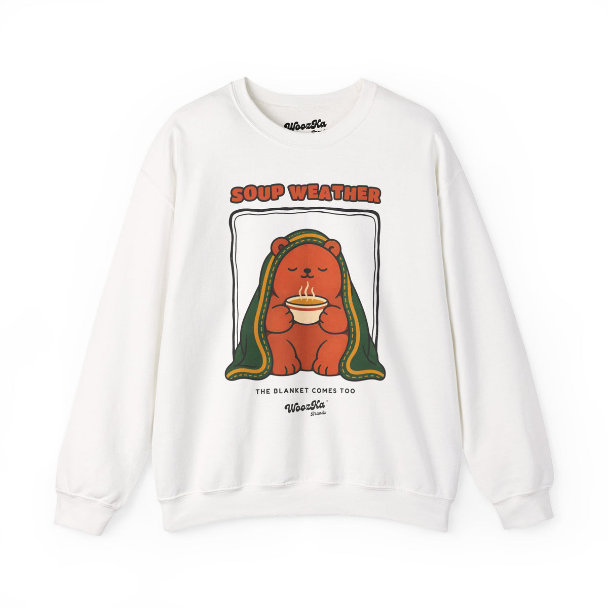 WoozKa Brands Cute Bear Fall Sweatshirt, Cozy Soup Lover Front Print
