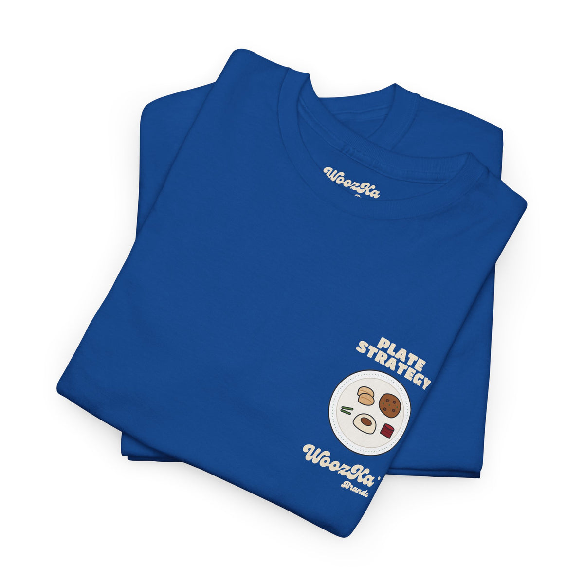 WoozKa Brands Funny Thanksgiving T-Shirt, Turkey Dinner Plate Back Print