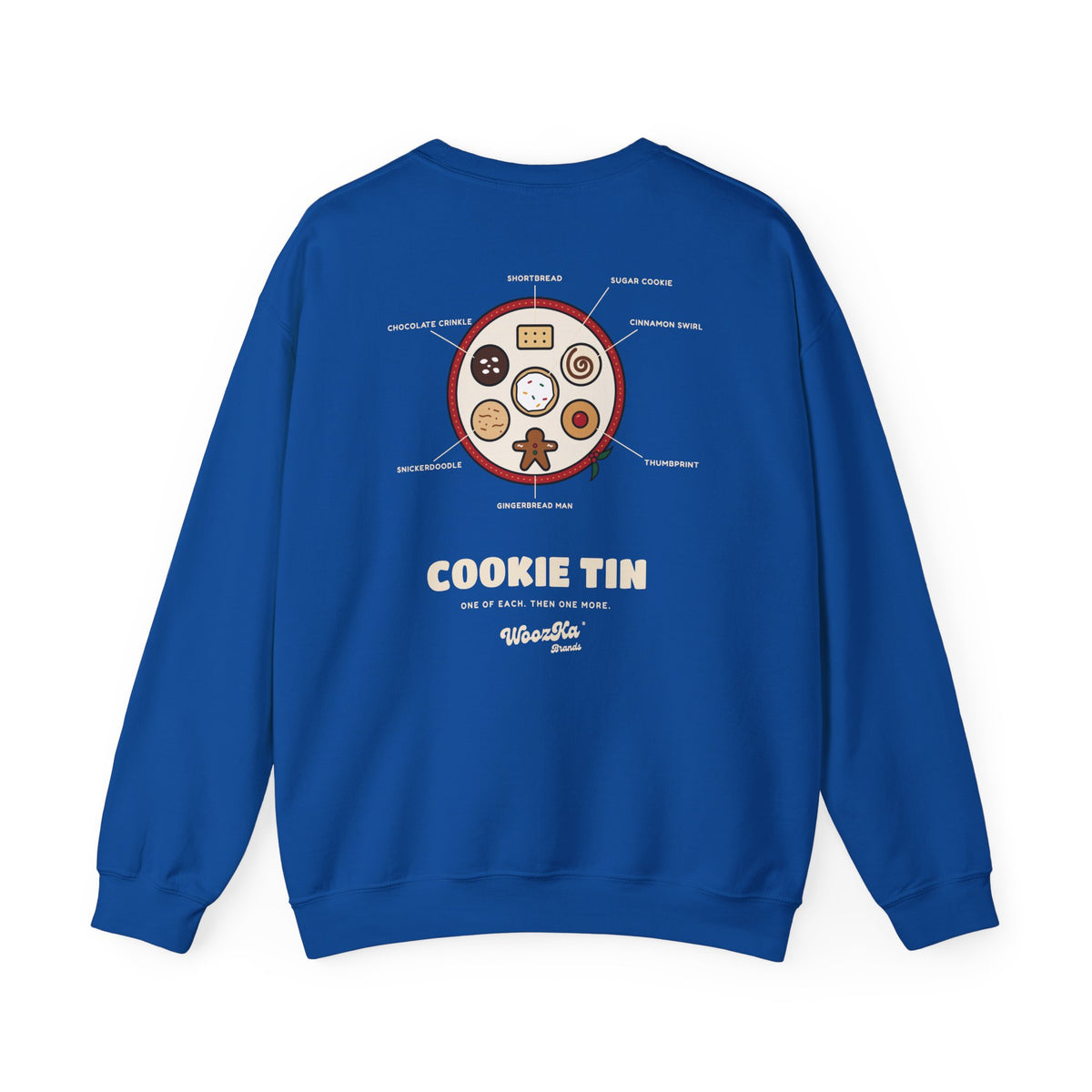 WoozKa Brands Christmas Cookie Sweatshirt, Holiday Baking Back Print