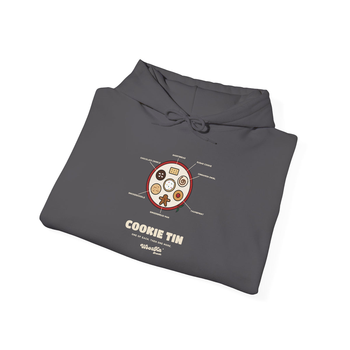 WoozKa Brands Christmas Cookie Hoodie, Holiday Baking Front Print