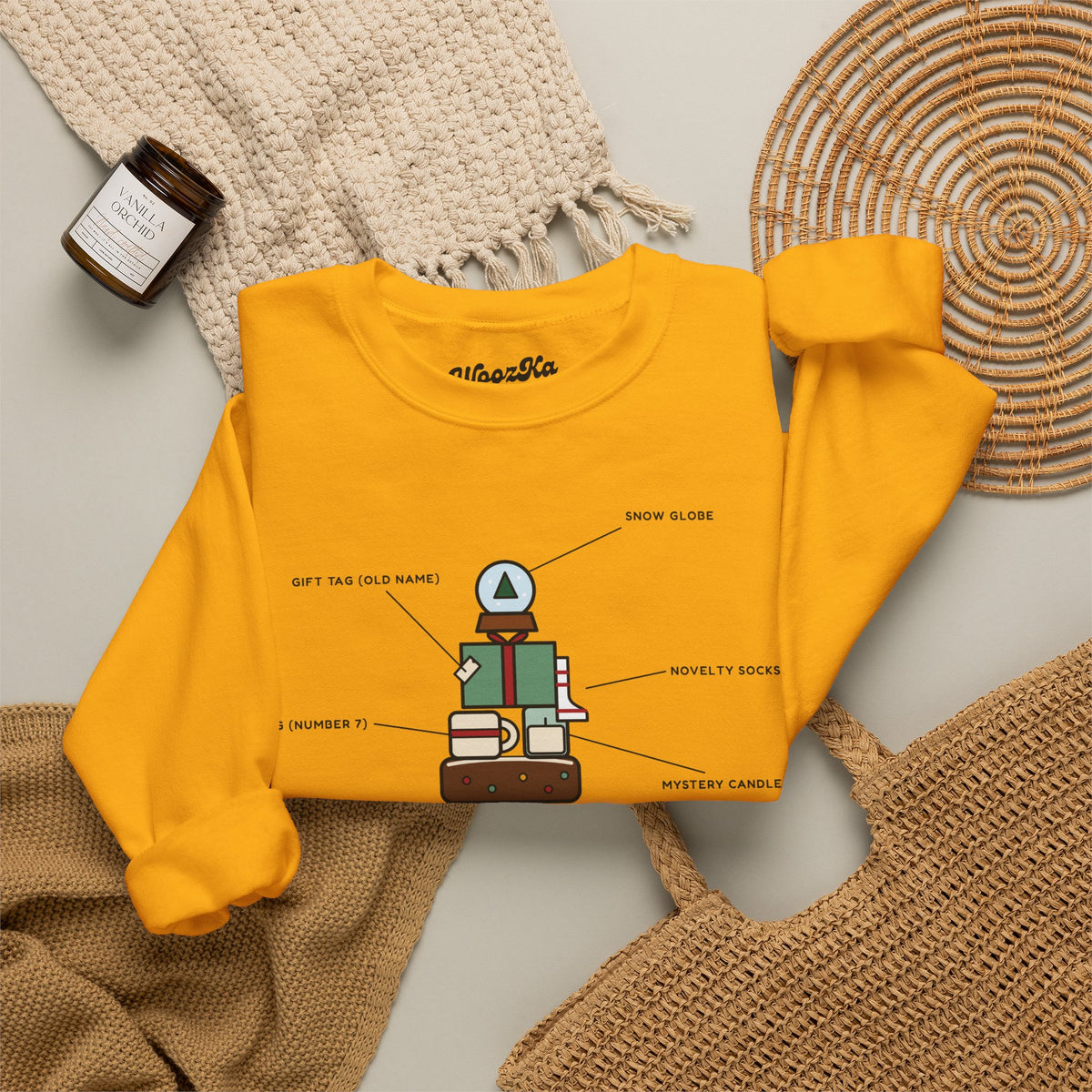 WoozKa Brands Funny Christmas Sweatshirt, Regift Office Party Front Print