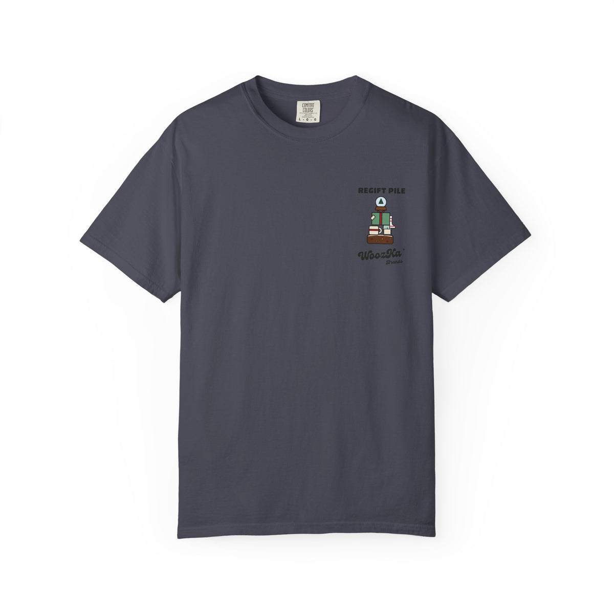 WoozKa Brands Funny Christmas Heavyweight Tee, Regift Office Back Print