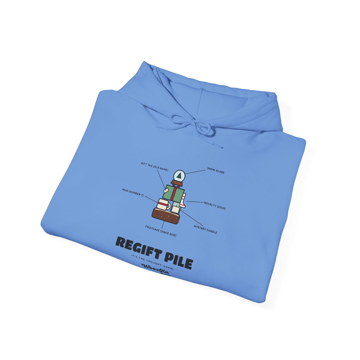 WoozKa Brands Funny Christmas Hoodie, Regift Office Party Front Print