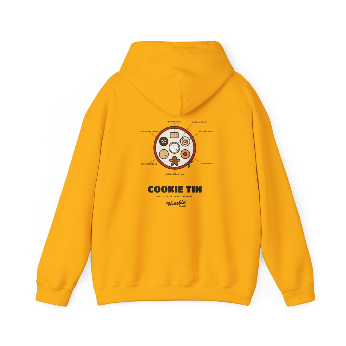 WoozKa Brands Christmas Cookie Hoodie, Holiday Baking Back Print