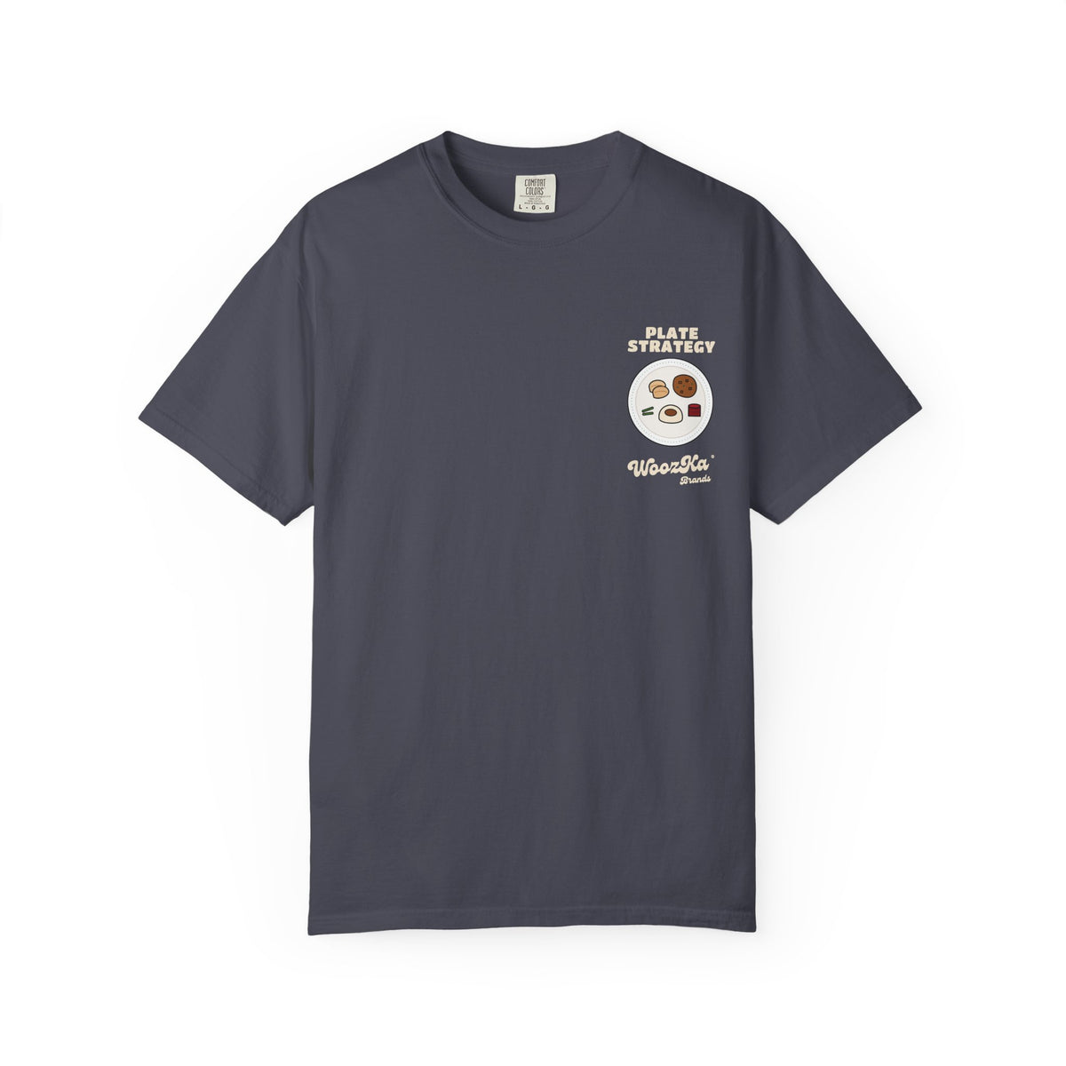 WoozKa Brands Funny Thanksgiving Heavyweight Tee, Turkey Dinner Back Print