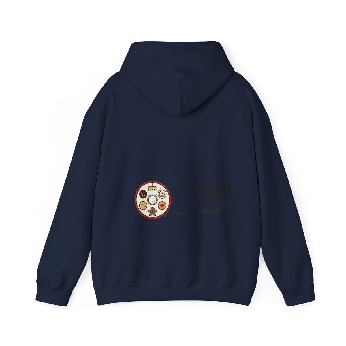 WoozKa Brands Christmas Cookie Hoodie, Holiday Baking Wide Back Print