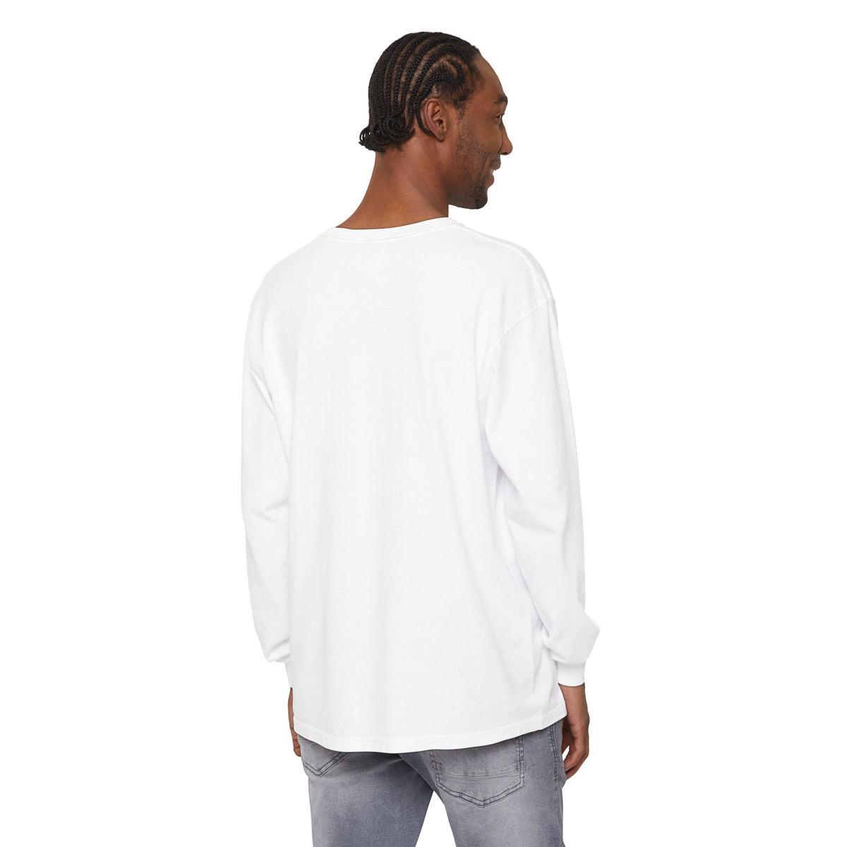 WoozKa Brands Late Night Noodles Ghost Long Sleeve T-Shirt, Front Graphic