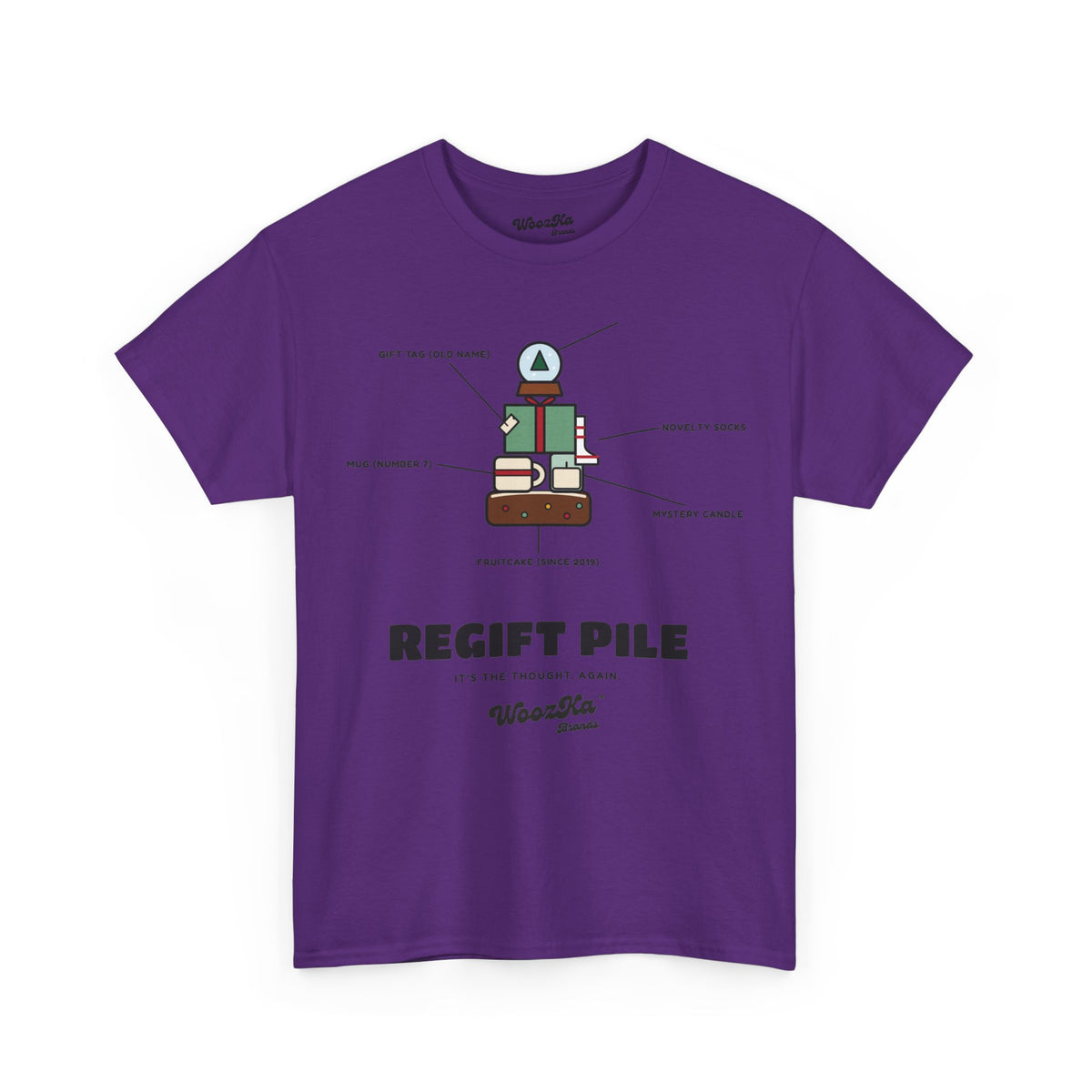 WoozKa Brands Funny Christmas T-Shirt, Regift Office Party Front Print