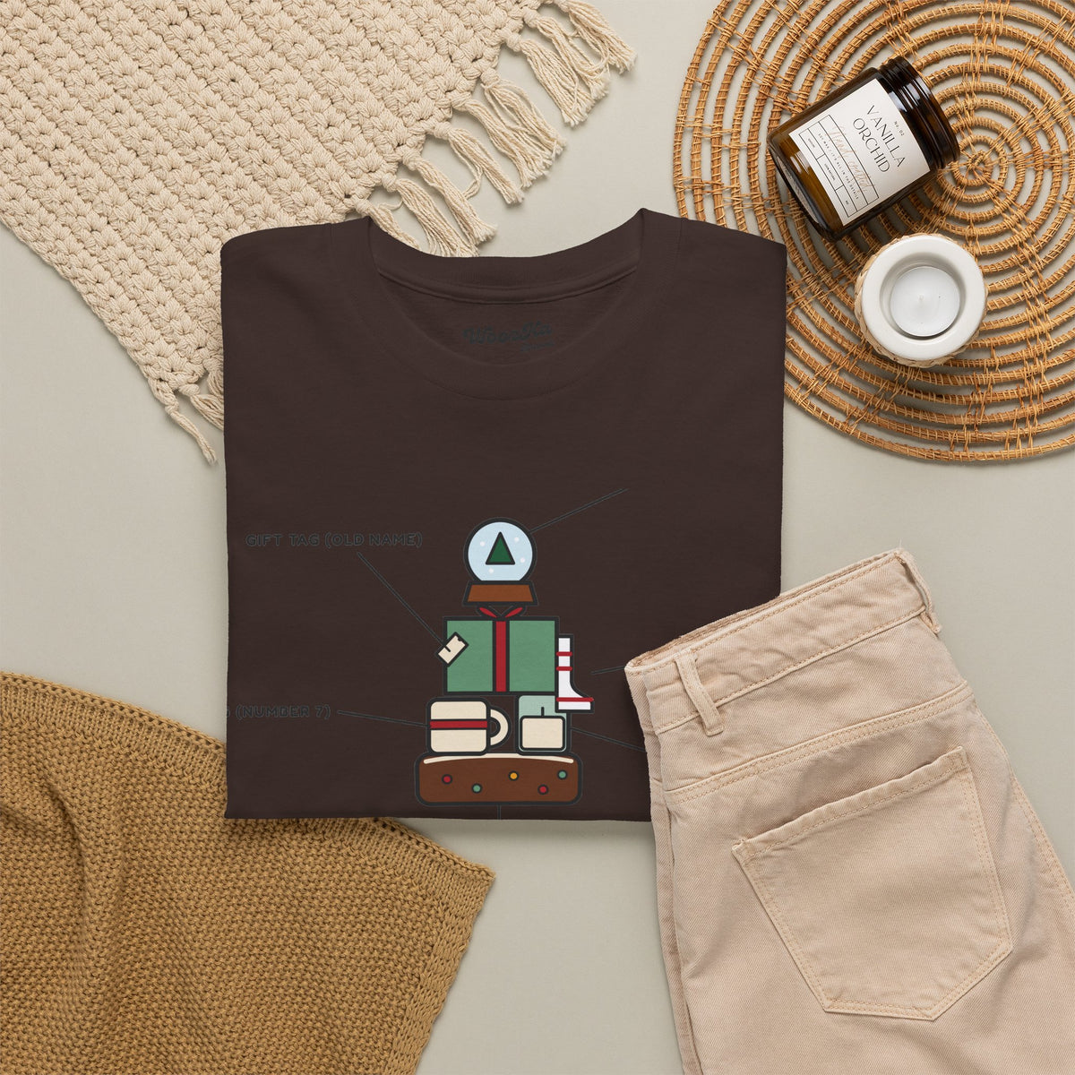 WoozKa Brands Funny Christmas T-Shirt, Regift Office Party Front Print
