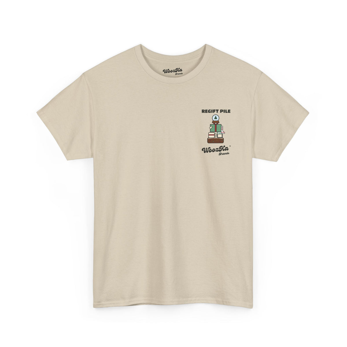 WoozKa Brands Funny Christmas T-Shirt, Regift Office Party Back Print