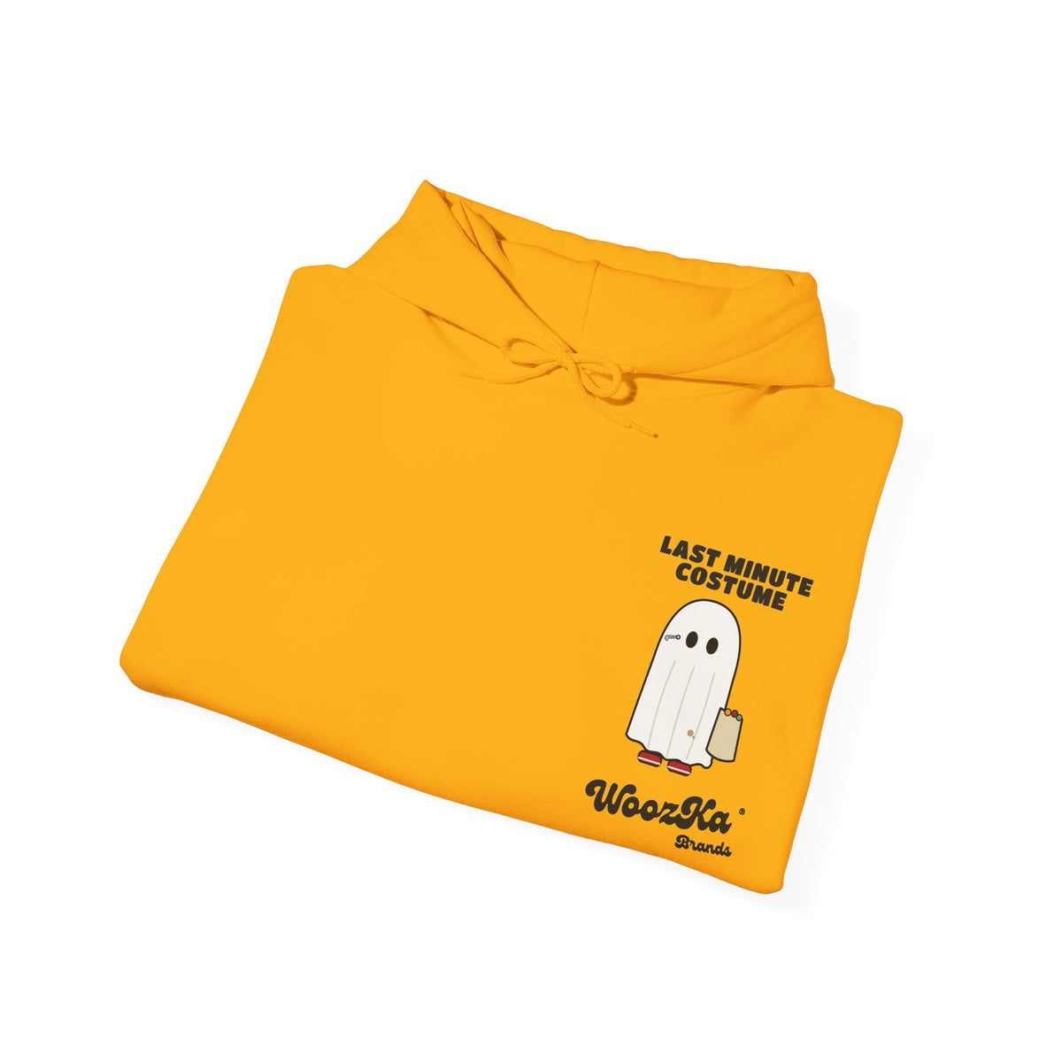 WoozKa Brands Lazy Halloween Costume Hoodie, Funny Ghost Wide Back Print