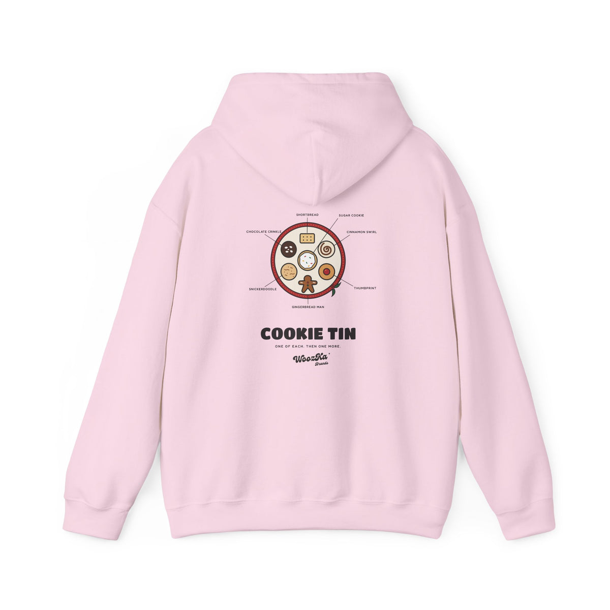 WoozKa Brands Christmas Cookie Hoodie, Holiday Baking Back Print