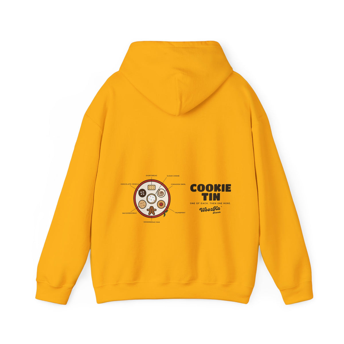 WoozKa Brands Christmas Cookie Hoodie, Holiday Baking Wide Back Print
