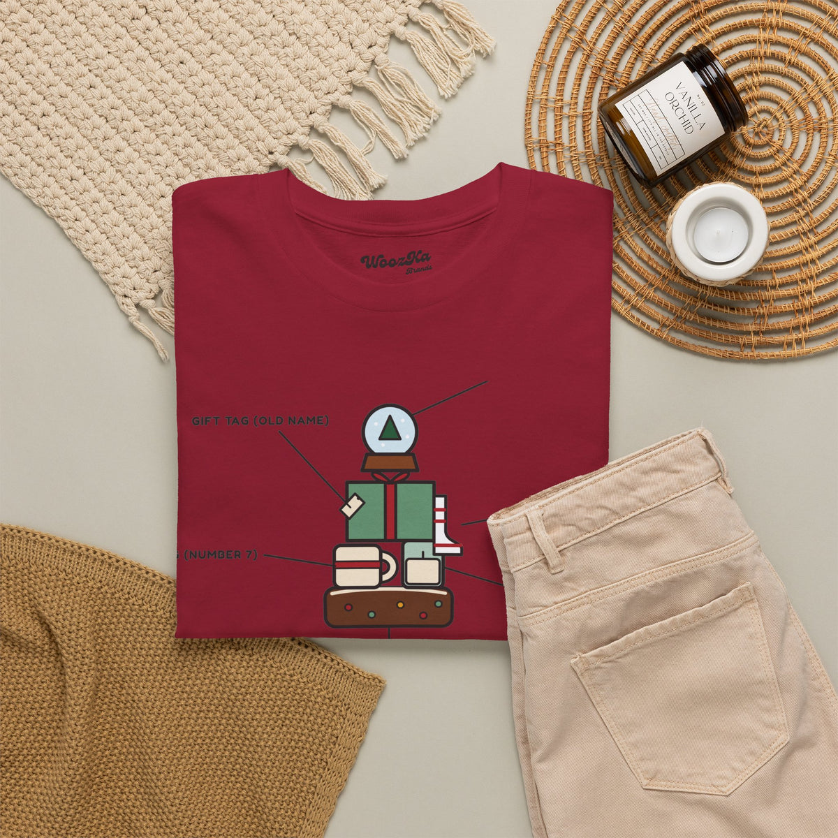 WoozKa Brands Funny Christmas T-Shirt, Regift Office Party Front Print