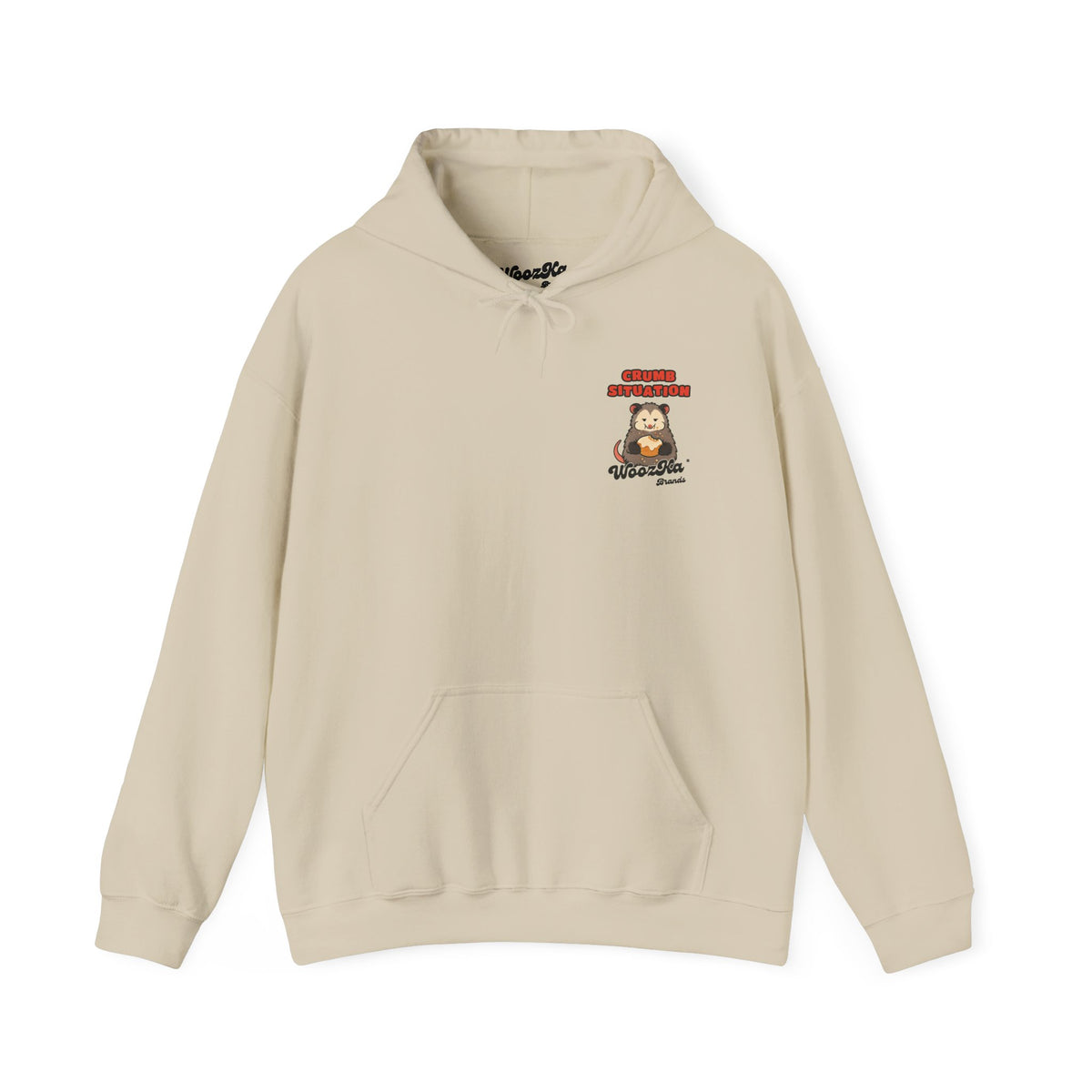 WoozKa Brands Funny Possum Hoodie, Cute Opossum Pastry Back Print