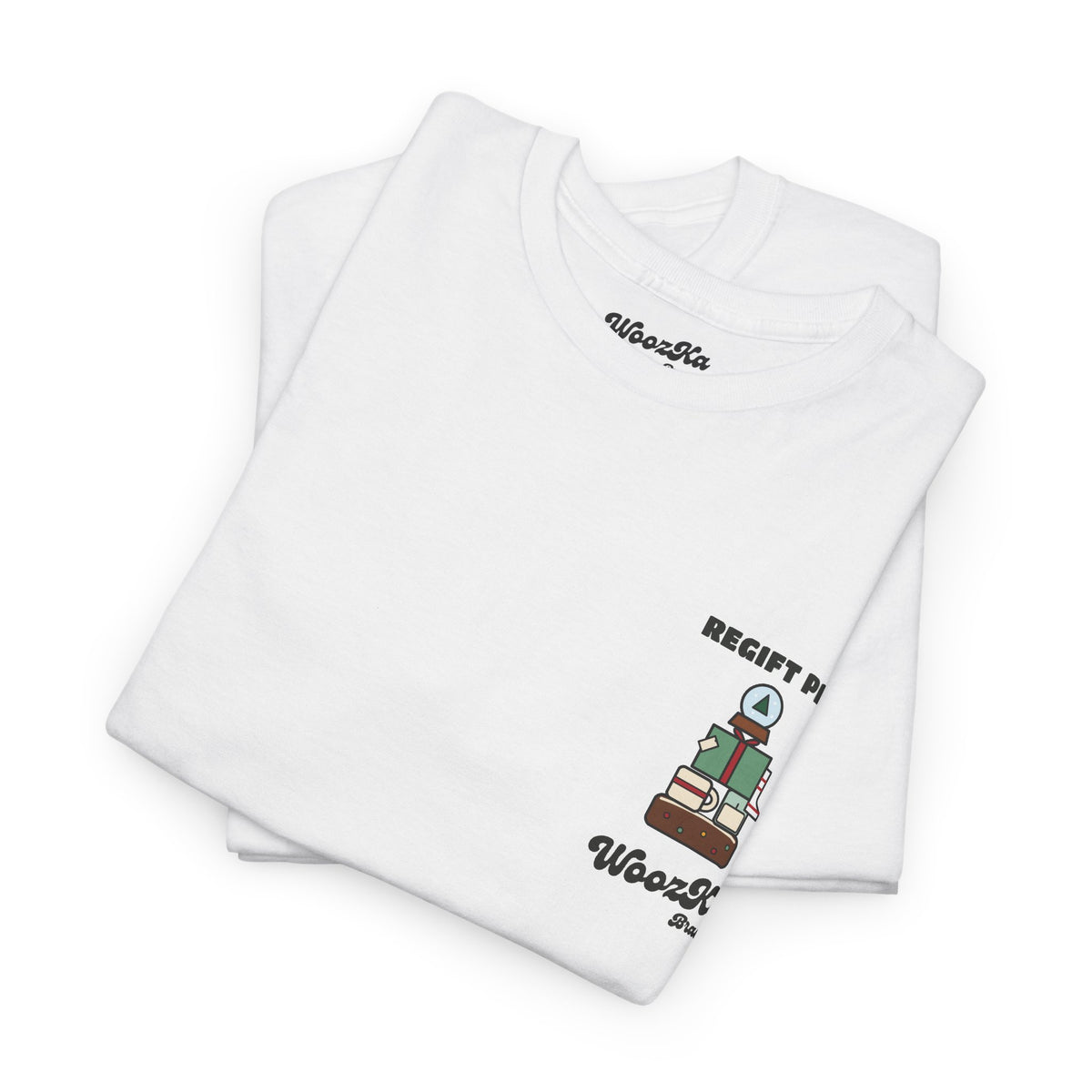 WoozKa Brands Funny Christmas T-Shirt, Regift Office Party Back Print