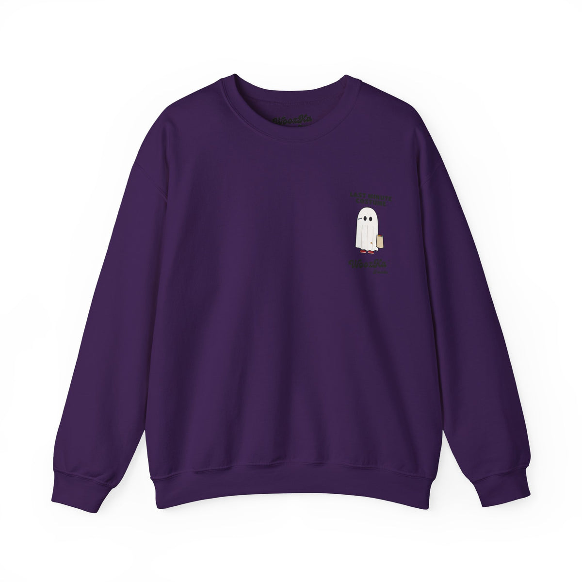 WoozKa Brands Lazy Halloween Costume Sweatshirt, Funny Ghost Back Print