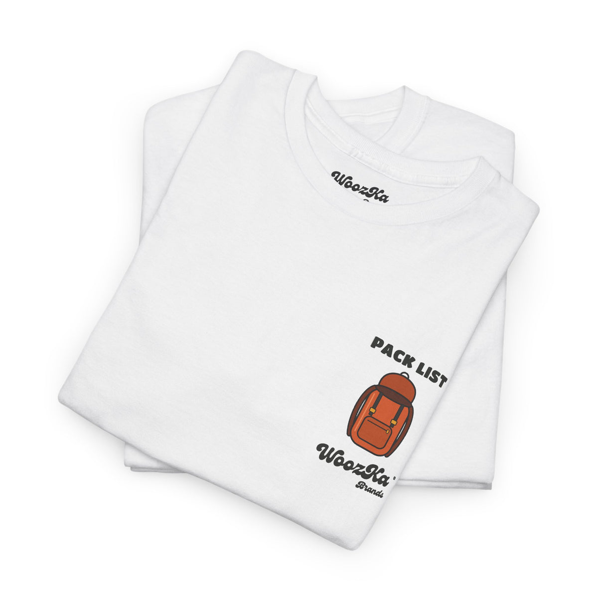 WoozKa Brands Hiking T-Shirt, Backpacking Gear List Back Print