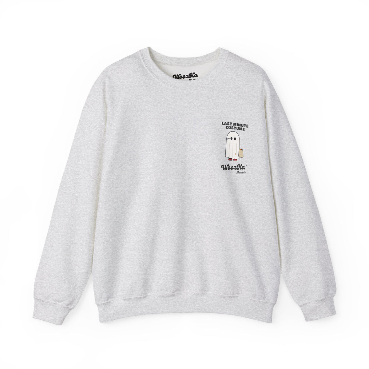 WoozKa Brands Lazy Halloween Costume Sweatshirt, Funny Ghost Back Print