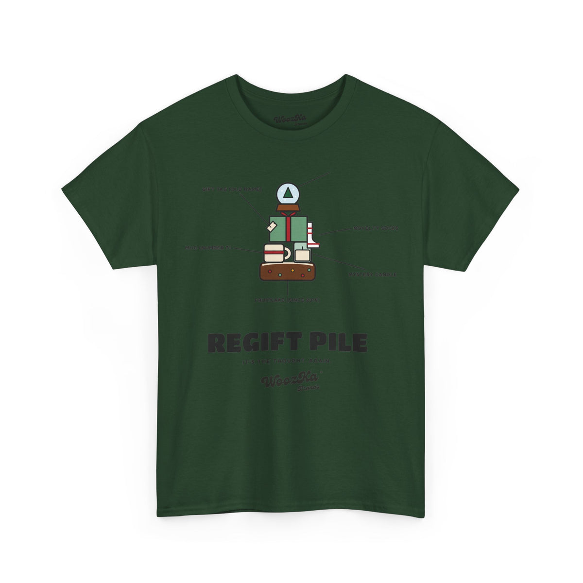 WoozKa Brands Funny Christmas T-Shirt, Regift Office Party Front Print