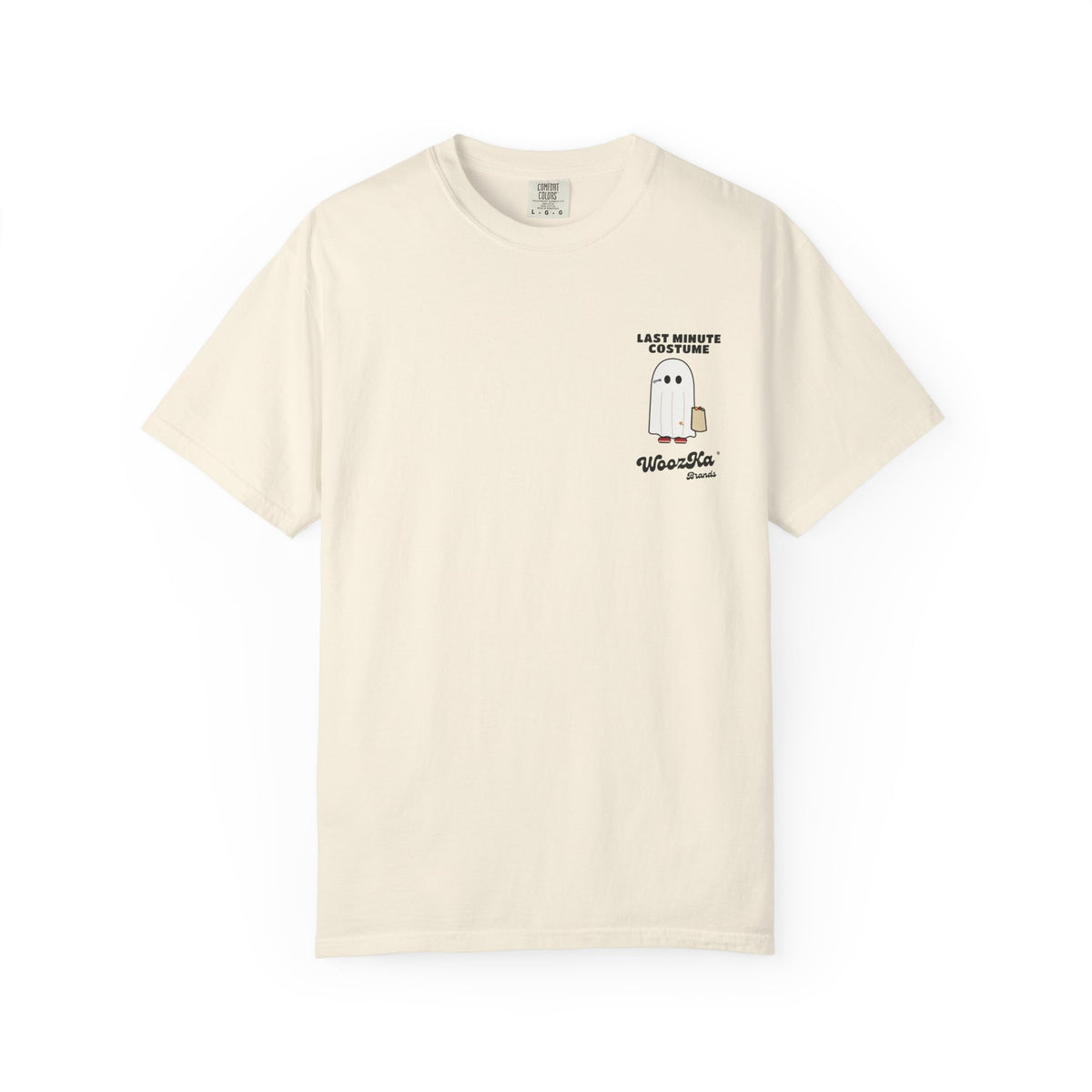 WoozKa Brands Lazy Halloween Costume Heavyweight Tee, Back Print