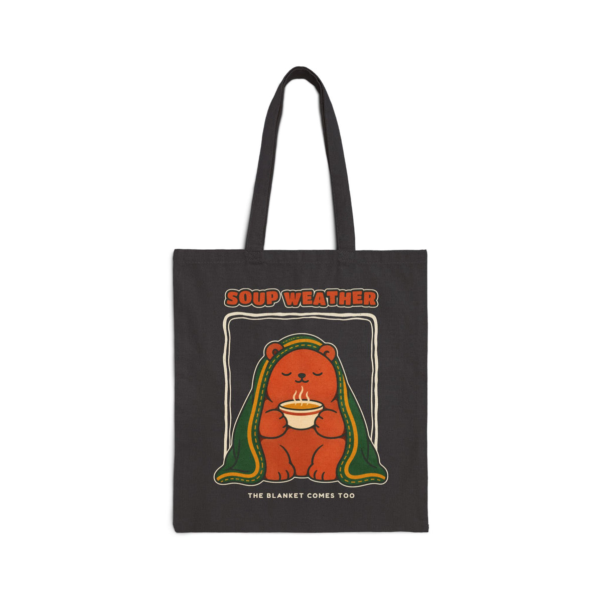WoozKa Brands Soup Weather Bear Canvas Tote Bag