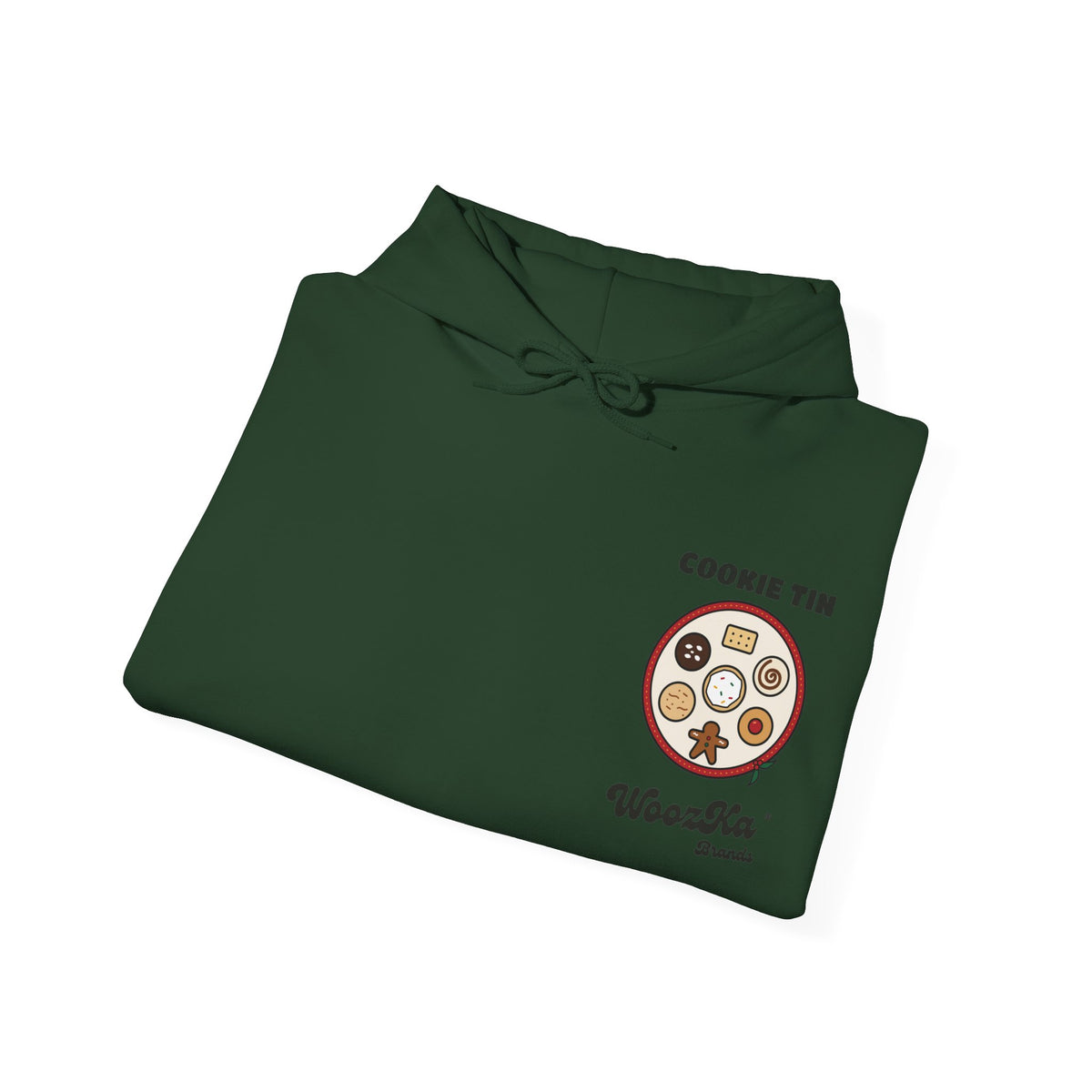 WoozKa Brands Christmas Cookie Hoodie, Holiday Baking Back Print