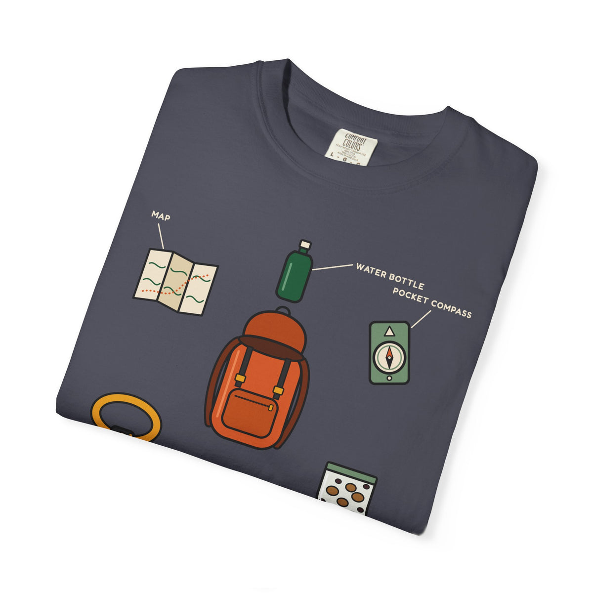 WoozKa Brands Hiking Heavyweight Tee, Backpacking Gear List Front Print