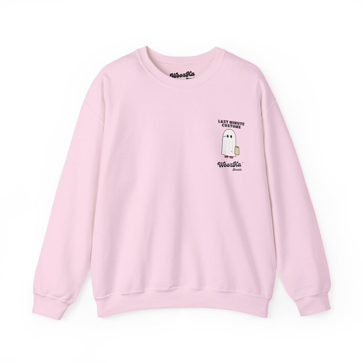 WoozKa Brands Lazy Halloween Costume Sweatshirt, Funny Ghost Back Print