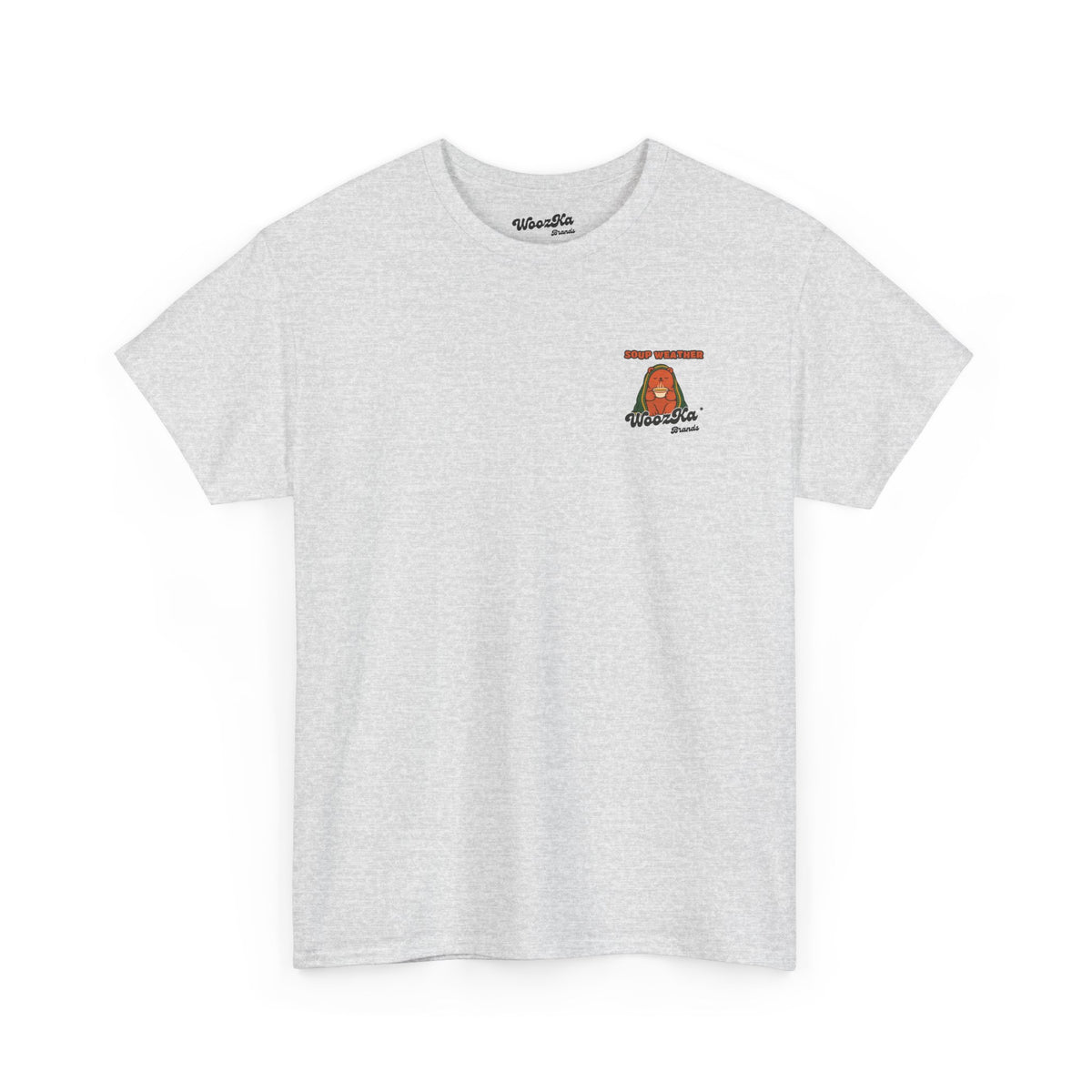 WoozKa Brands Cute Bear Fall T-Shirt, Cozy Soup Lover Back Print