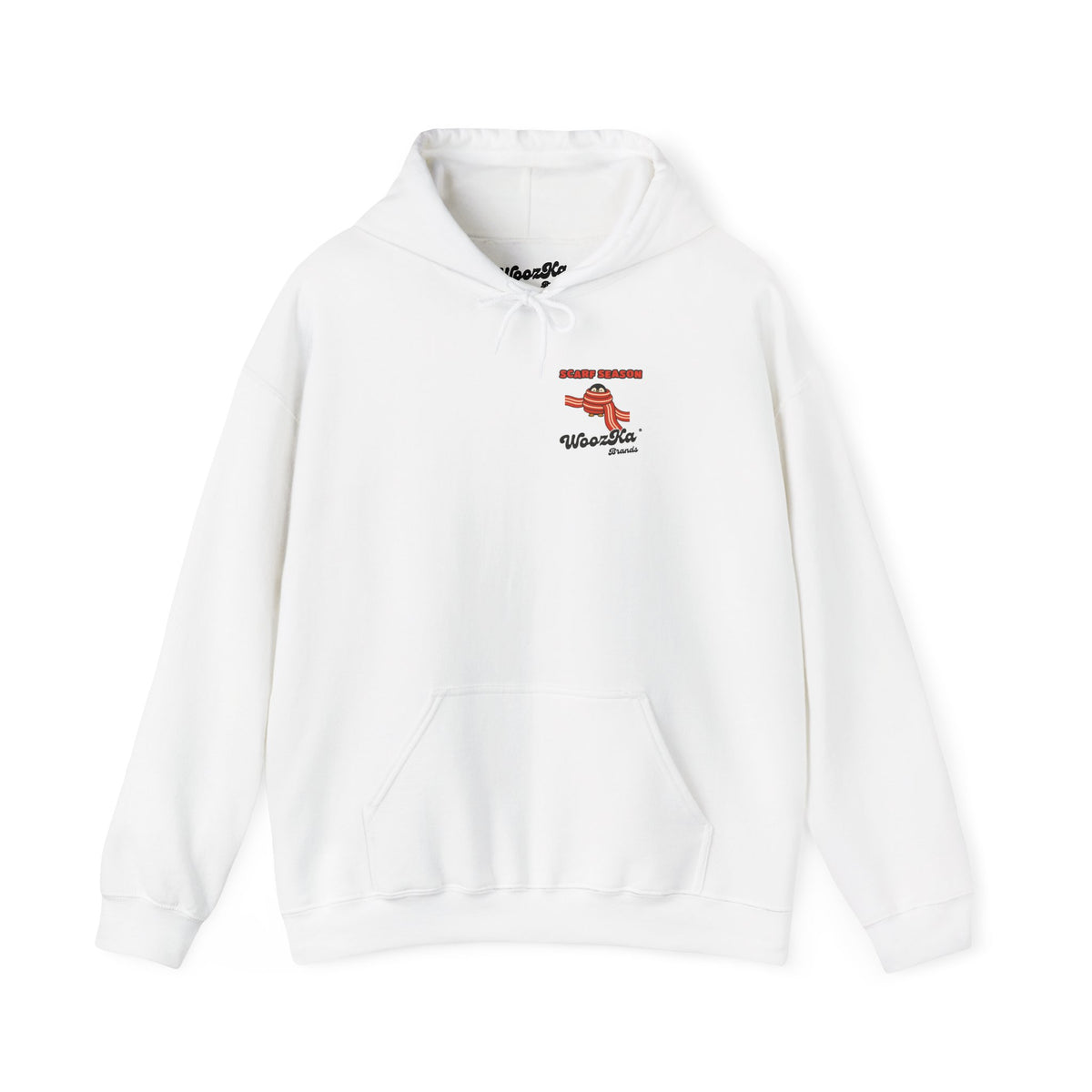 WoozKa Brands Scarf Season Penguin Hoodie, Wide Back Graphic