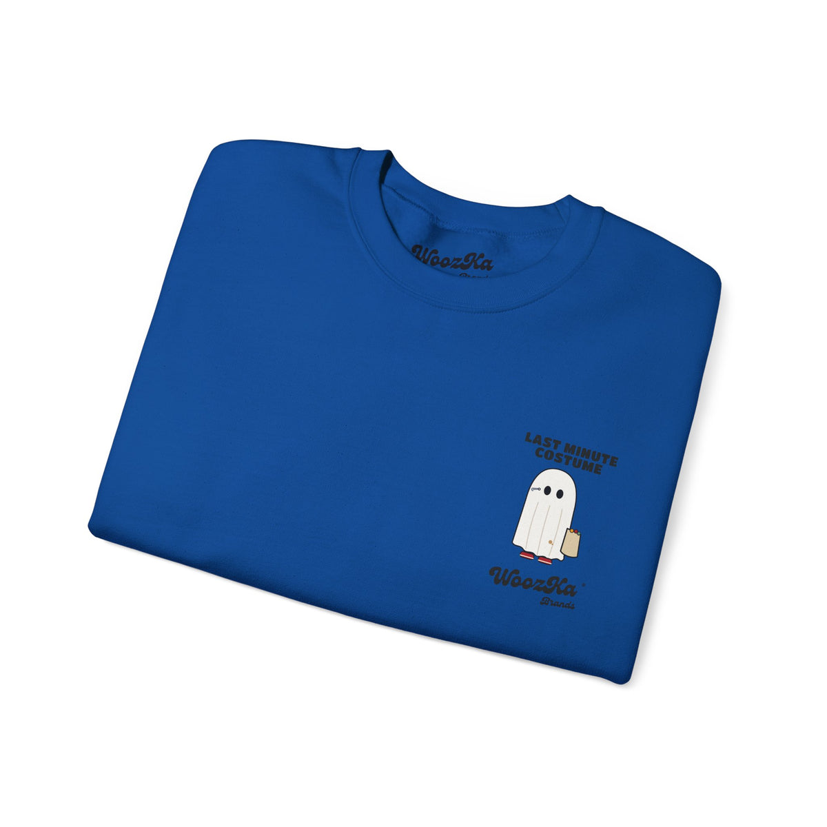 WoozKa Brands Lazy Halloween Costume Sweatshirt, Funny Ghost Back Print