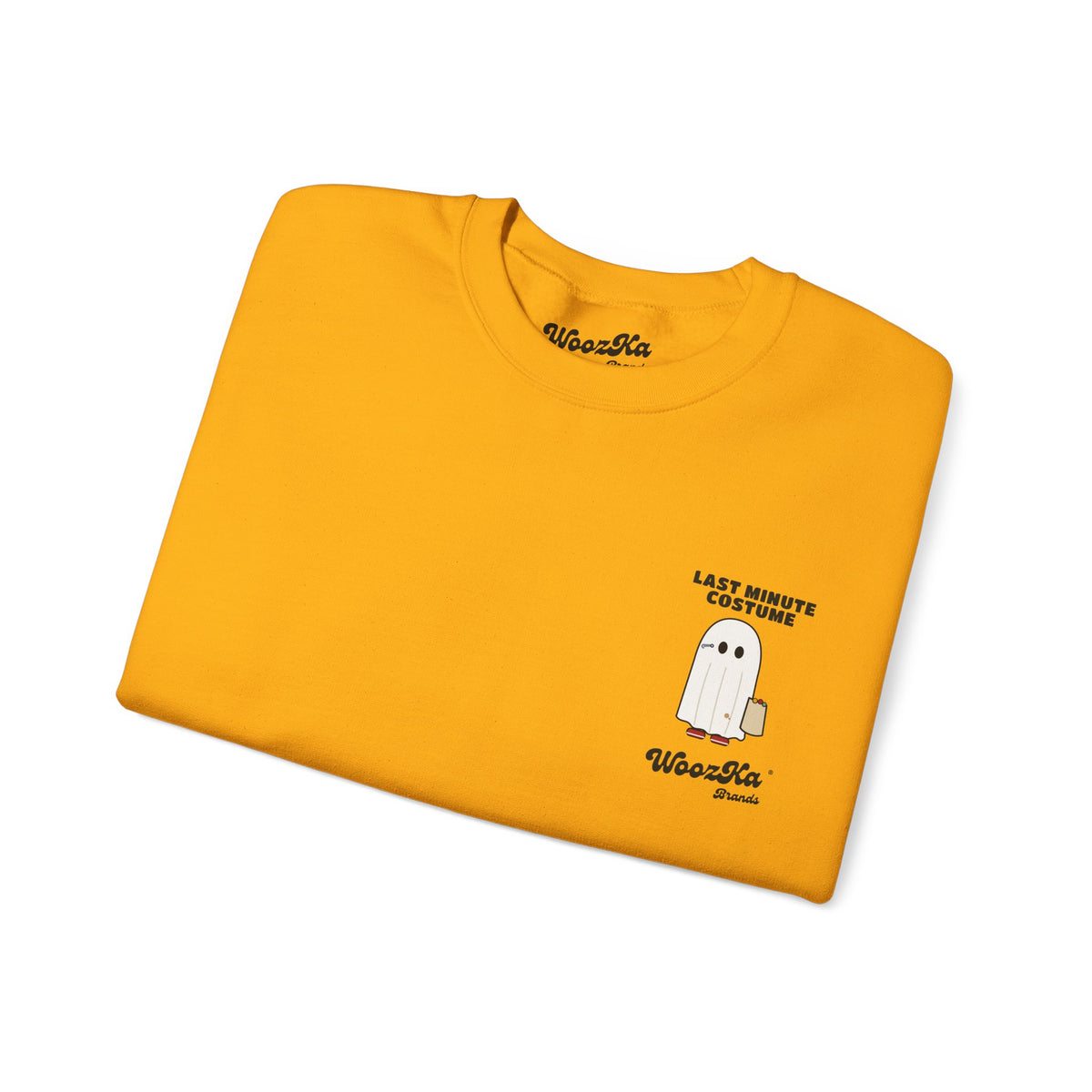 WoozKa Brands Lazy Halloween Costume Sweatshirt, Funny Ghost Back Print