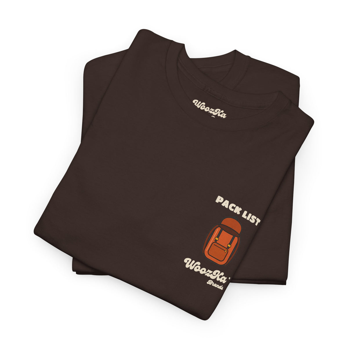 WoozKa Brands Hiking T-Shirt, Backpacking Gear List Back Print