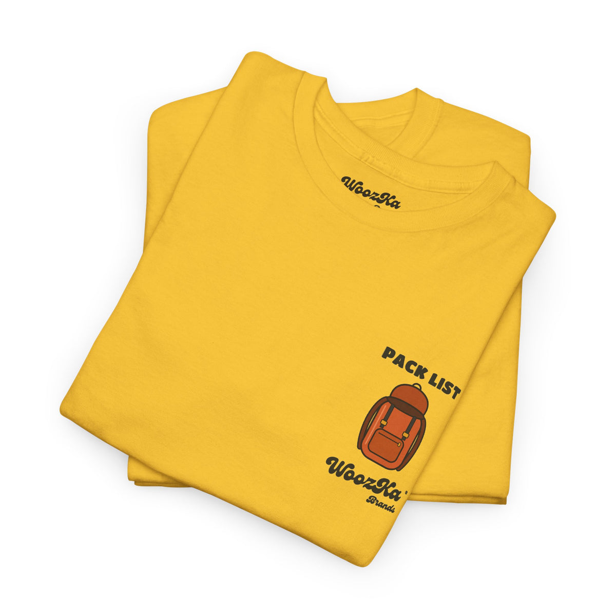 WoozKa Brands Hiking T-Shirt, Backpacking Gear List Back Print