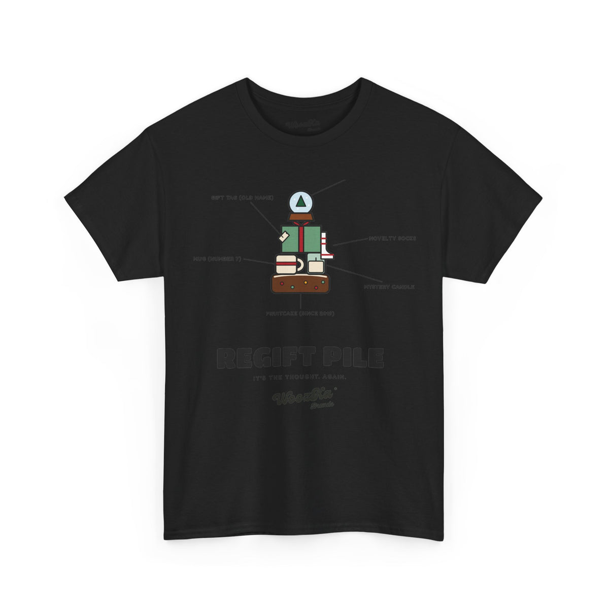 WoozKa Brands Funny Christmas T-Shirt, Regift Office Party Front Print
