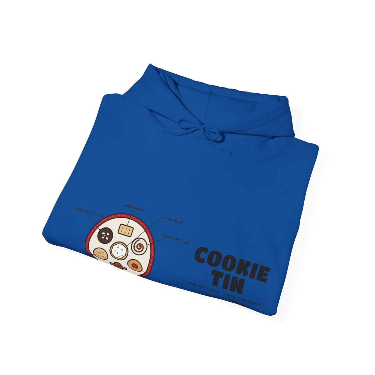 WoozKa Brands Christmas Cookie Hoodie, Holiday Baking Wide Front Print