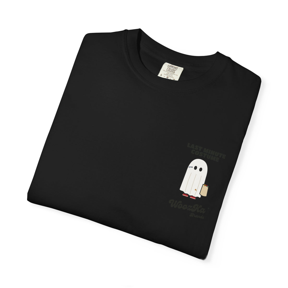 WoozKa Brands Lazy Halloween Costume Heavyweight Tee, Back Print