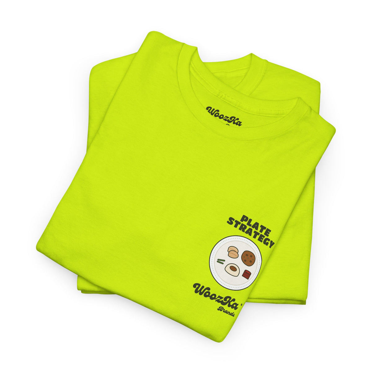 WoozKa Brands Funny Thanksgiving T-Shirt, Turkey Dinner Plate Back Print