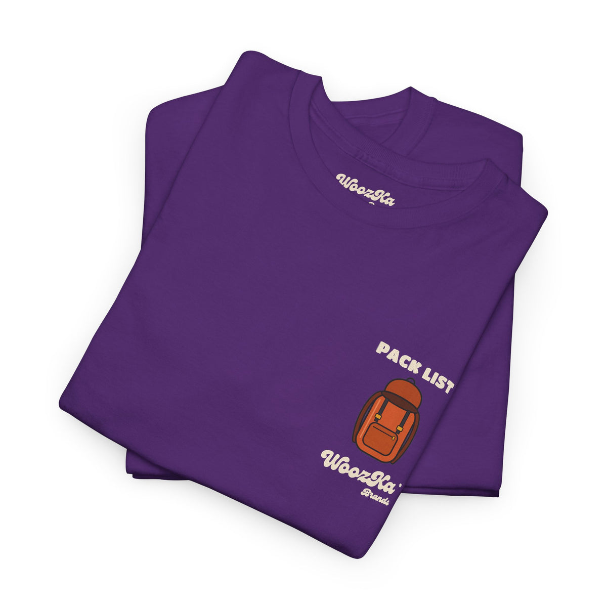 WoozKa Brands Hiking T-Shirt, Backpacking Gear List Back Print